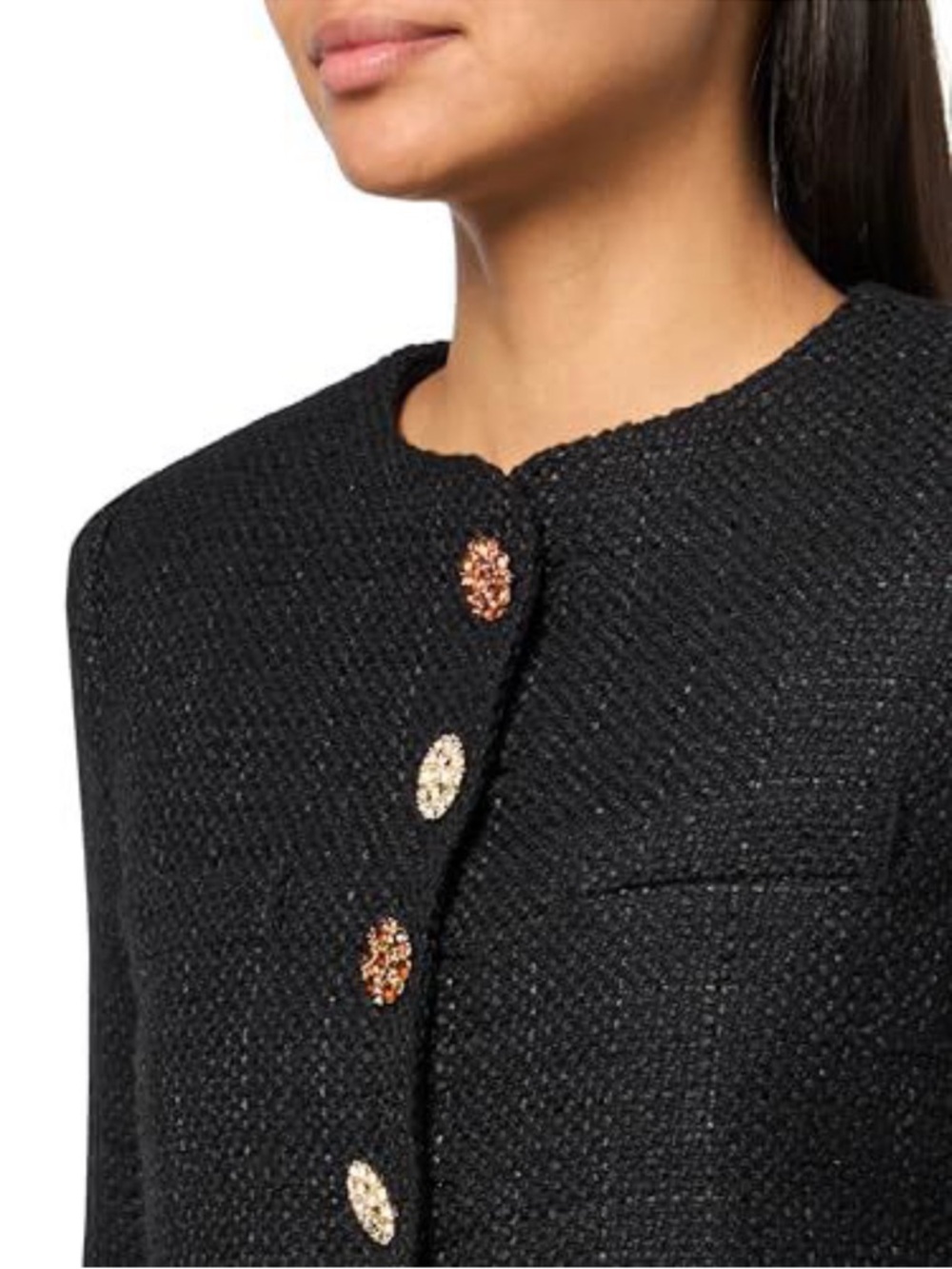 NWT Derek Lam 10 Crosby JULIETTE TWEED JACKET, BLACK-currently sold at Nor - Picture 5 of 16